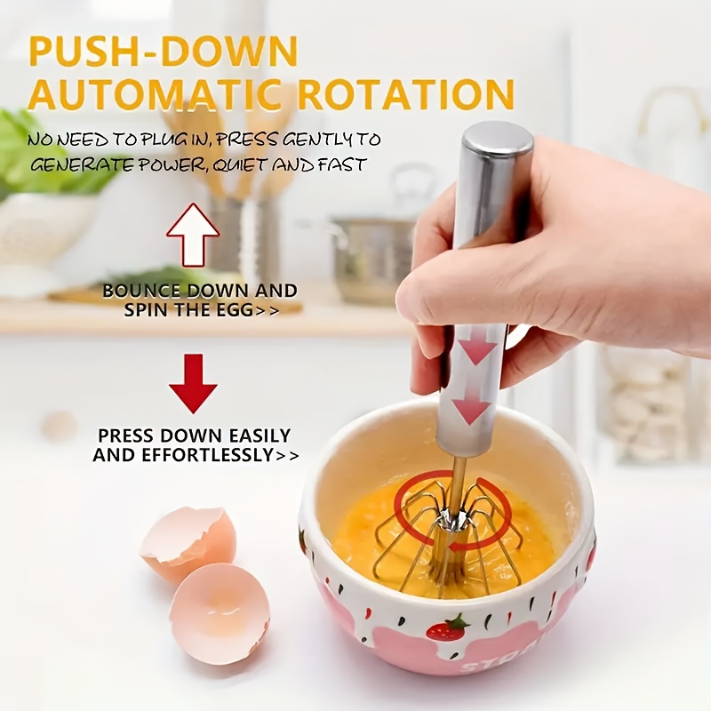 Stainless Steel Manual Mixer for Whipping & Blending