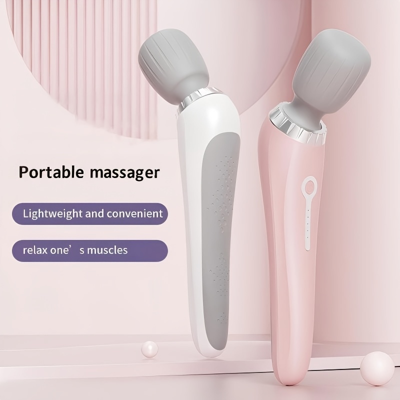 5 speed portable handheld massager usb rechargeable relaxation massager ideal for neck back legs and waist long   compact and portable a great gift for family   Product details 0
