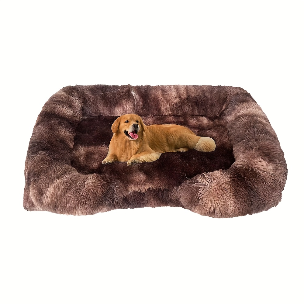 removable double layer long fur pet sofa for dogs polyester fiber fill small to large breed dog bed easy assembly mixed colors cozy plush texture detachable design for cleaning     sofa pet bed Product details 5