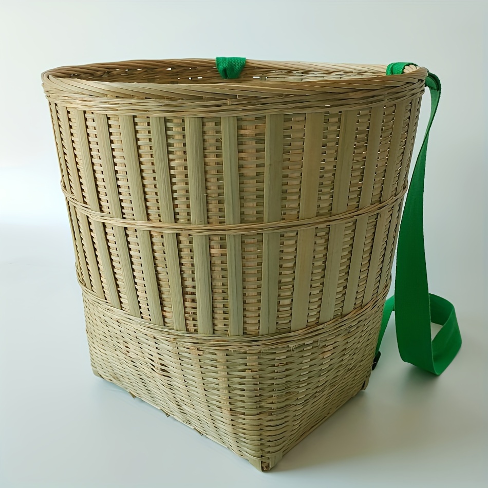 Handmade Bamboo Woven Back Basket Shopping Tea Picking Pack Basket  Photograph Props Household Sundries Storage Basket - AliExpress