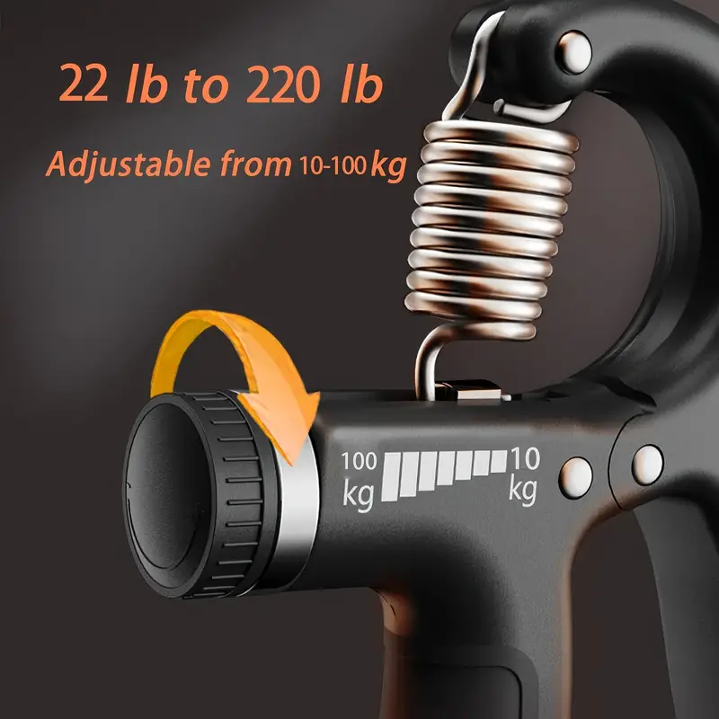 1pc adjustable grip strength trainer 10 100kg stainless steel pp anti slip hand gripper for rock climbing and training muscle building and recovery finger exerciser fits all sizes light blue light gray back to school deal holiday gift Product details 1
