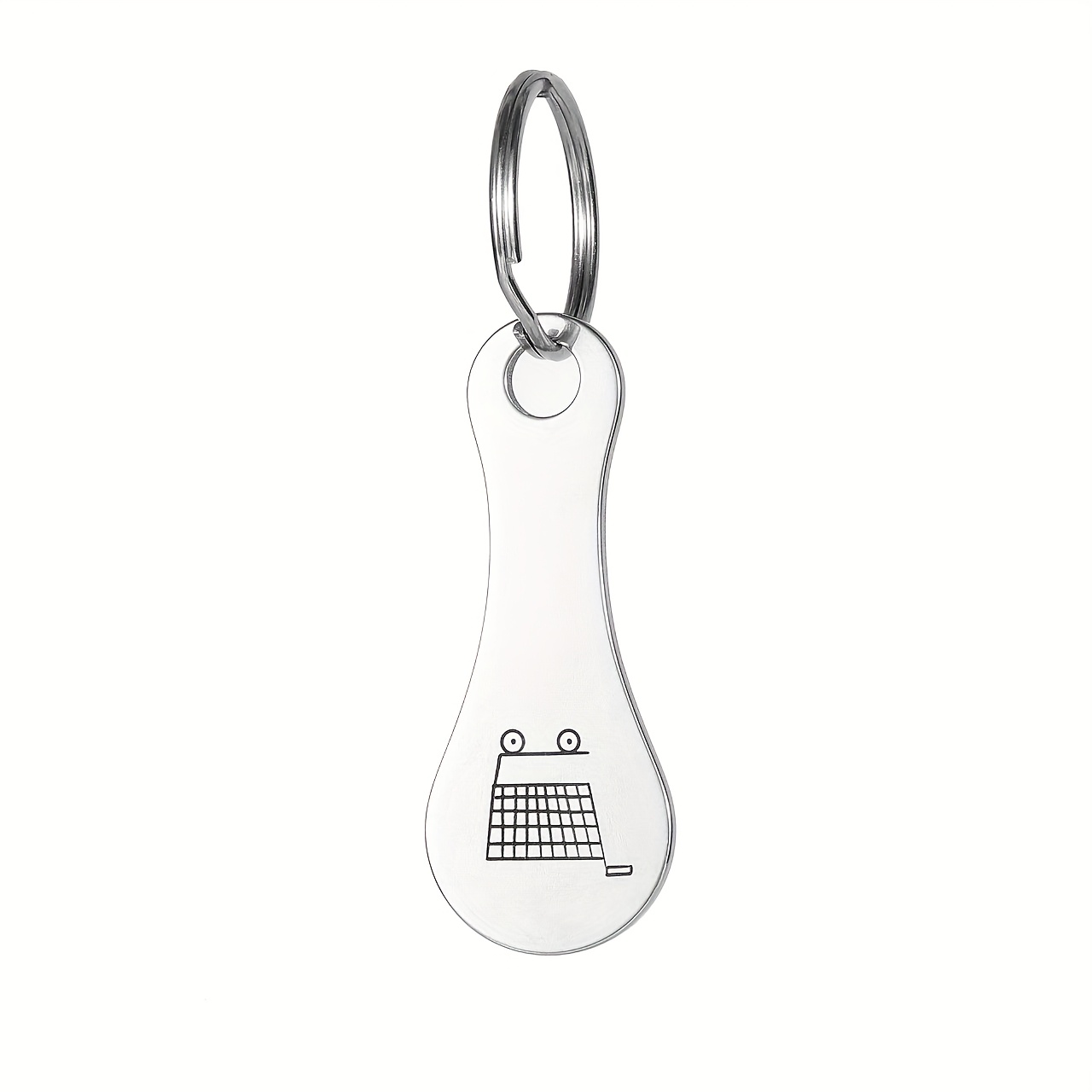 TEMU 1 Stainless Steel Keychain - , Durable, Key Ring - Car Key Additions And Thoughtful Men's Gift