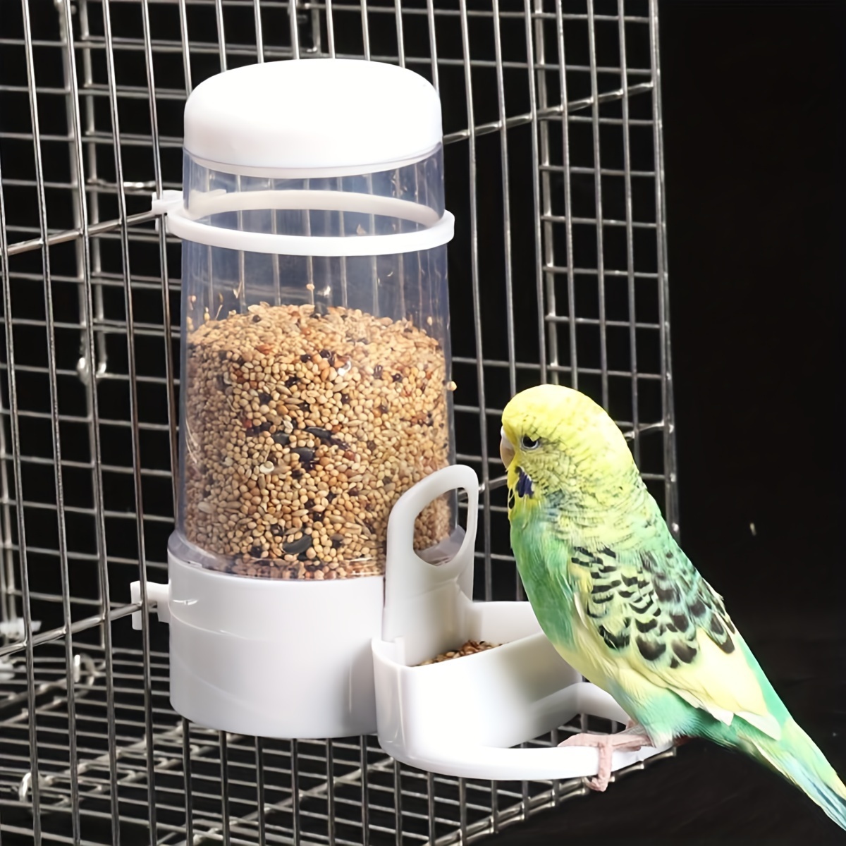 

1pc Bird Feeder, Parrot Automatic Feeder, Water And Food Container, Bird Seed Box, Bird Cage Accessories