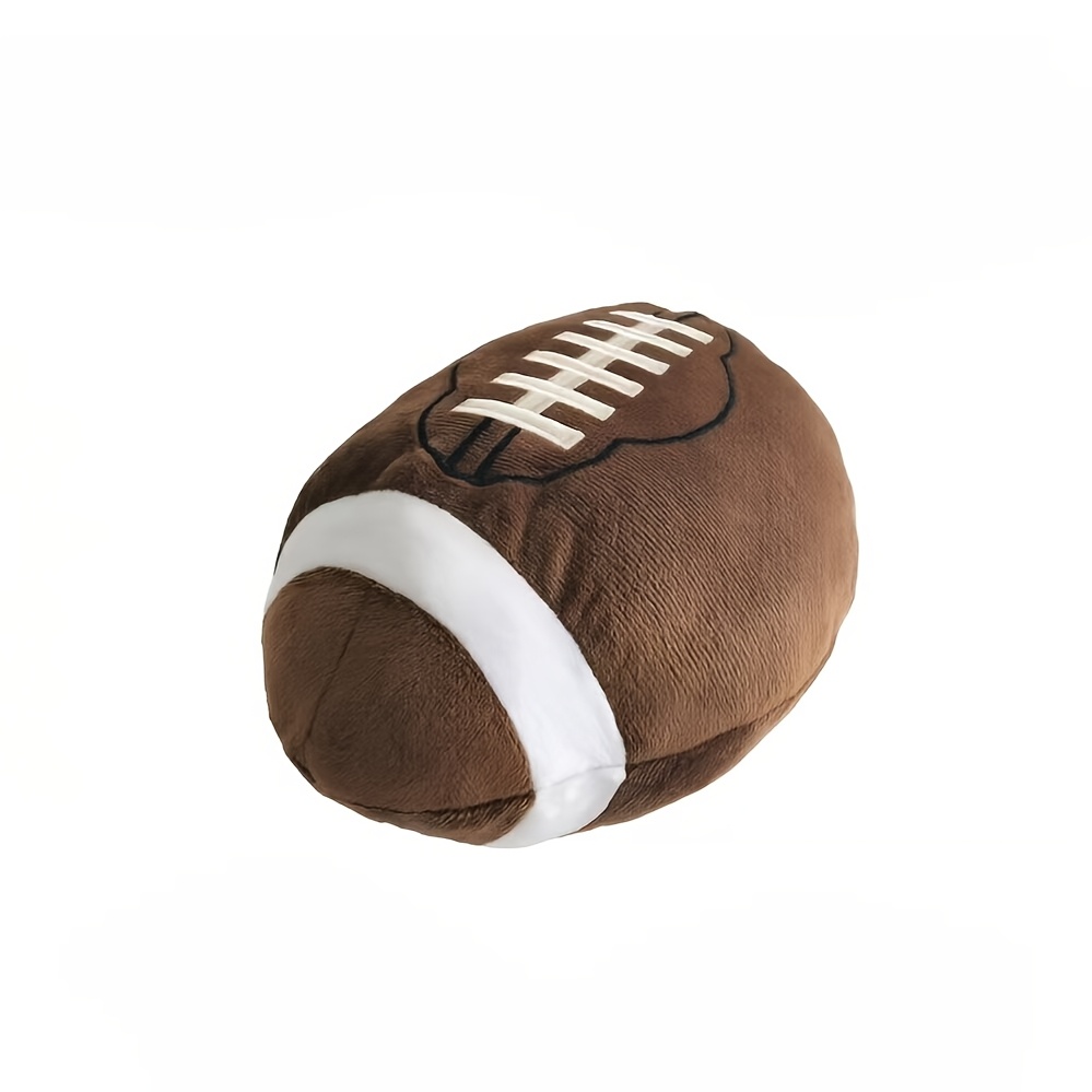 TEMU Football Pillow Fluffy Durable Football Pillows Stuffed Football Throw Sports Ball Interactive Football Decor Birthday Party Gift 11 Inches