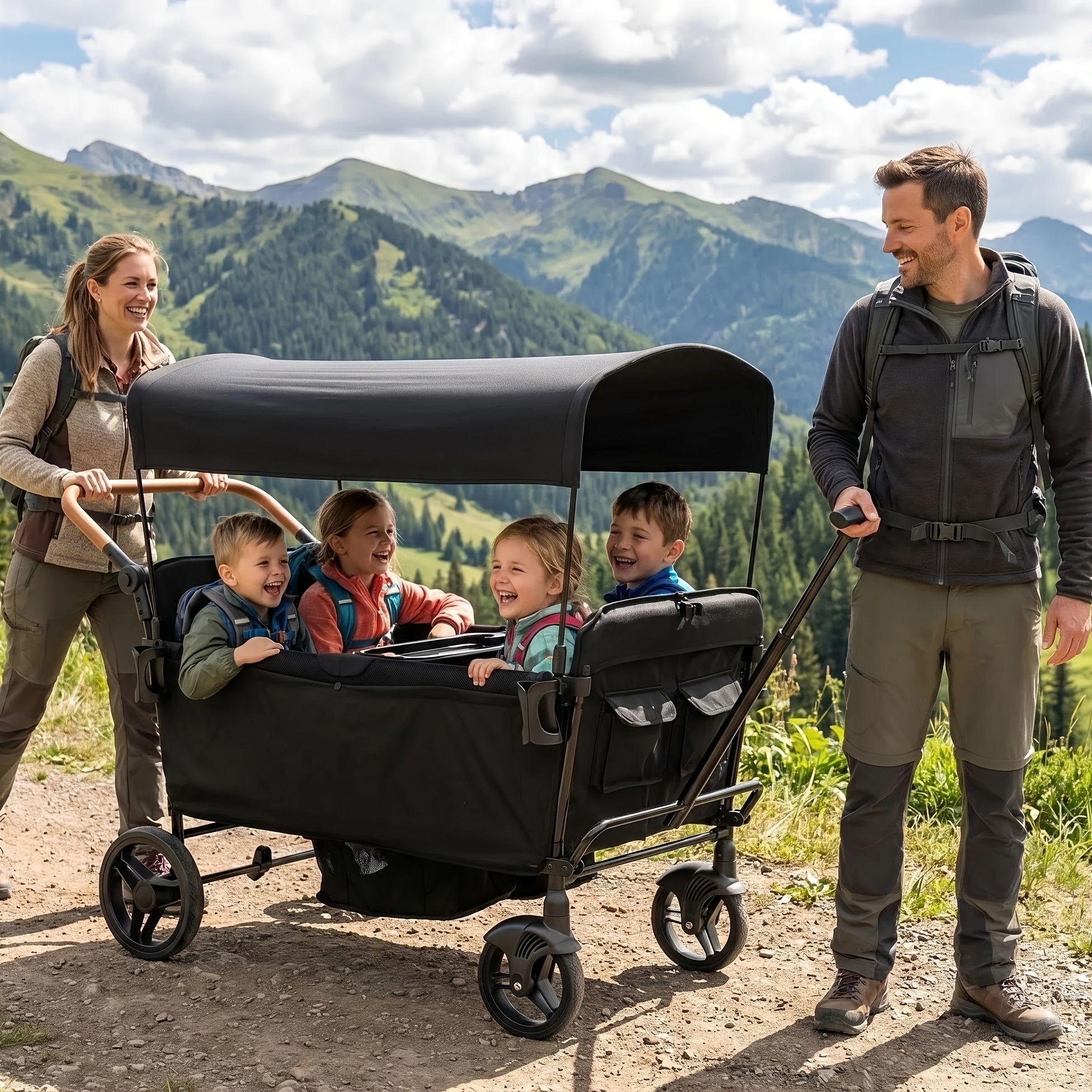 stroller wagon for airport Collapsible Travel three wheel scooter terrain tires provide smooth Product Options:7'9 4 Weight Triple Pushchair Peg Perego