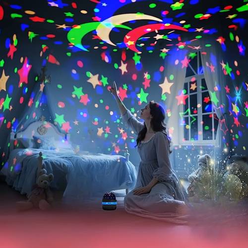 1pc star projector light mini bedside night light usb powered led stage lights