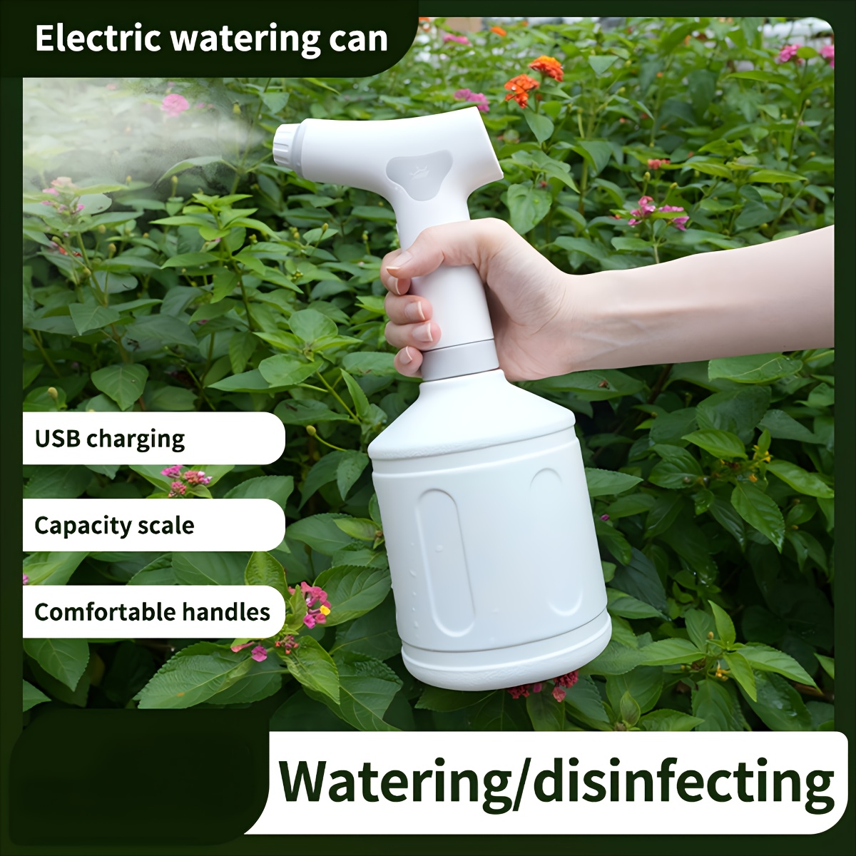 Electric Plant Sprayer,USB Rechargeable Watering Spray Wand Rechargeable Portable Garden Sprayer with Nozzle and 2/3/5m Hose Multi-Purpose Pl 並行輸入 Battery Operated Garden Sprayer, Electric Sprayer with USB Charging Handle,  3 Spray Nozzles, Retractable Spray Hose, Pump Sprayer with Adjustable  Shoulder Strap for Yard, Lawn and Garden, Small