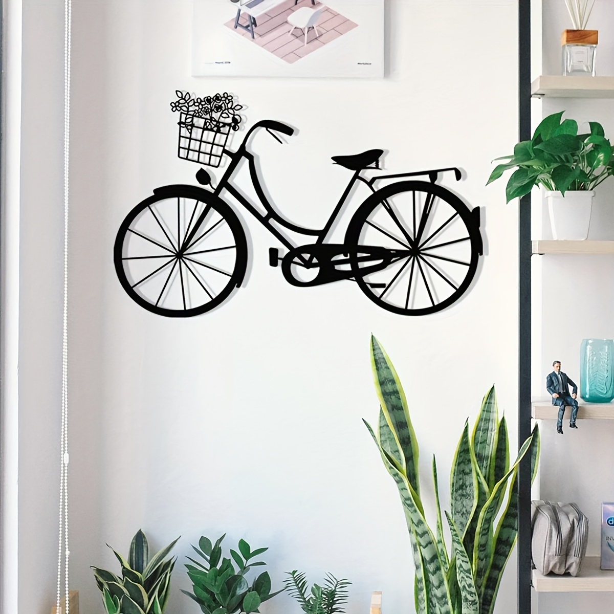 inch bike wall art, antique style little bike, metal wall art