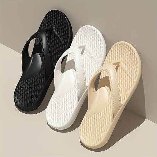 summer herringbone beach flip flops unisex outdoor slippers eva thick soled slippers beach sandals women shoes