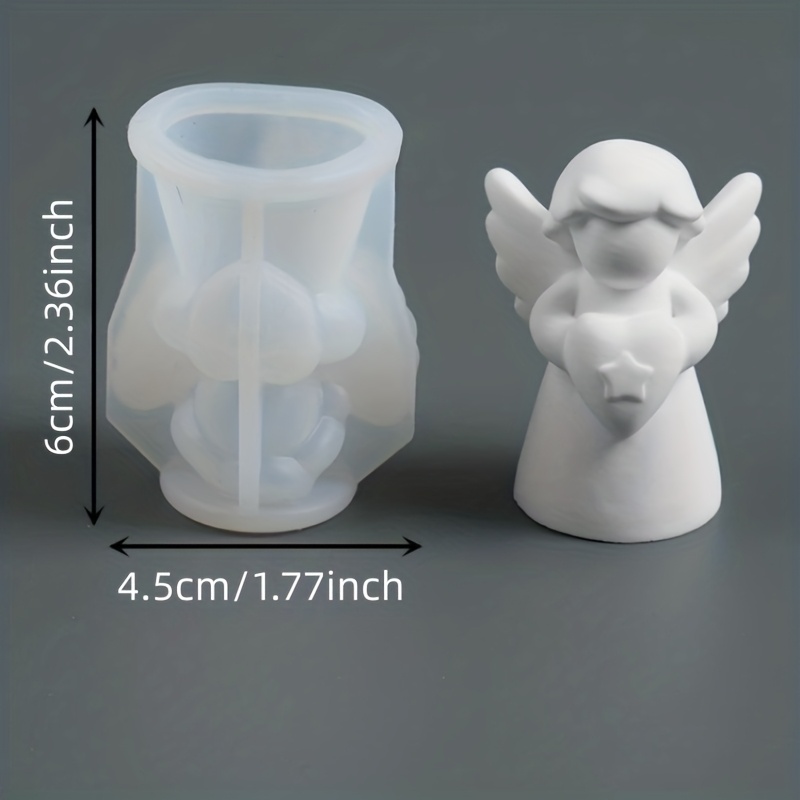 Cute Love Resin Mold Silicone Candle Mold Ornament Making Gypsum Resin Craft Mold Home Decoration Christmas Decoration