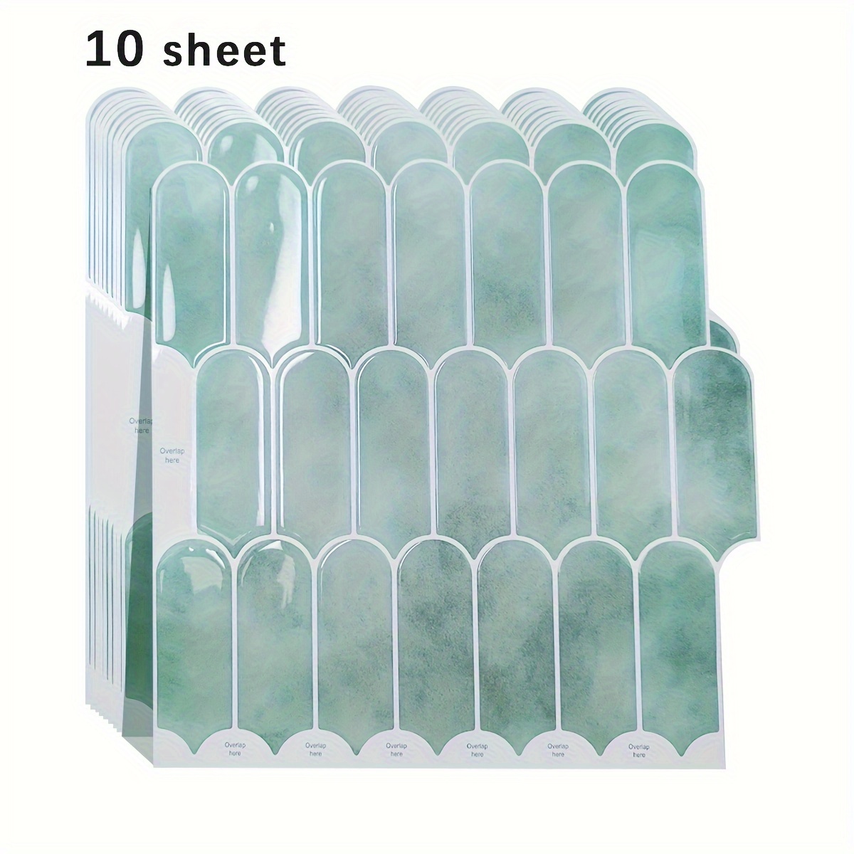Image of 1/10pcs Pink Peel And Stick Backsplash Tile, Self Adhesive Feather Peacock Temporary Kitchen Backsplash Tiles Peel And Stick 3d Stick On Wall Tiles Sticker - Brand: Shinyhome