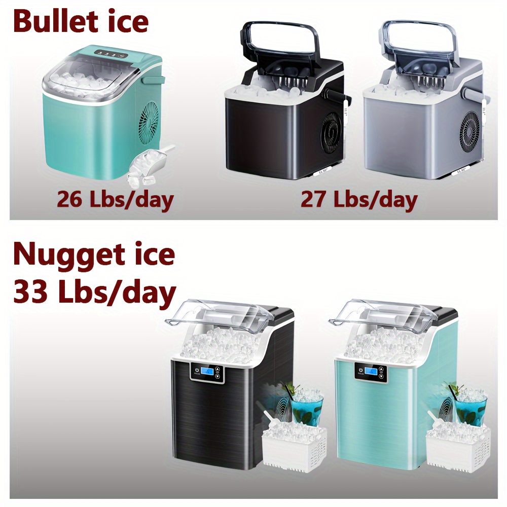 

Ice Countertop, 33 Lbs/ Day, Chewable , Ice , , Cleaning Ice For Bar , Steel