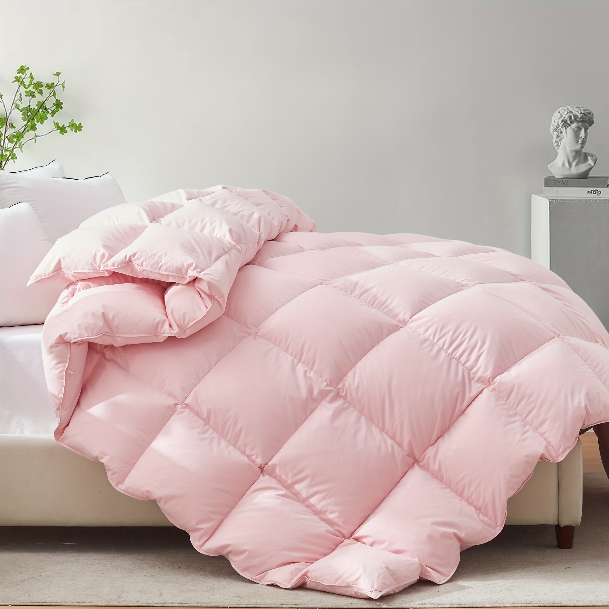 

Cosybay Feather And Fiber Comforter Queen Size, Fluffy Duvet Insert Queen, All Season Cover Bed Comforter With Corner Tabs For Nursing Home