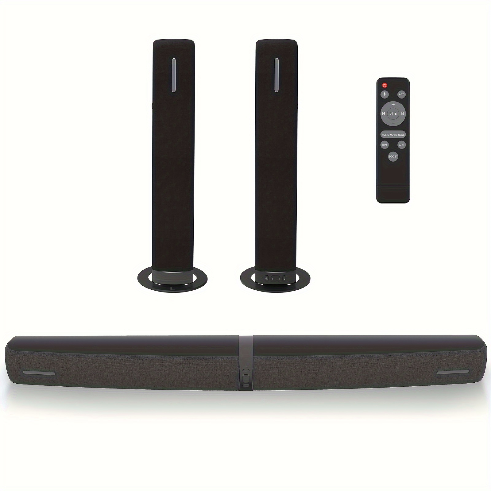 

2 In 1 70w Sound Bars For Tv, 5.0 , Wired & With Auto , Arc/optical/aux Connection, 2 In 1 Separable Soundbar For Tv