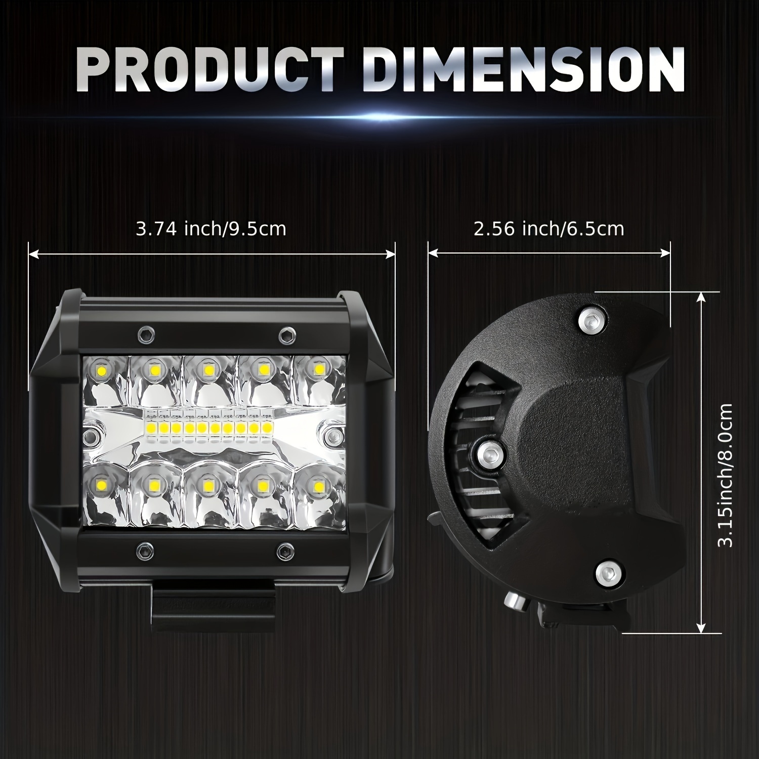 ピックアップトラック ATV UTV SUV ボート用の4インチ60W LED