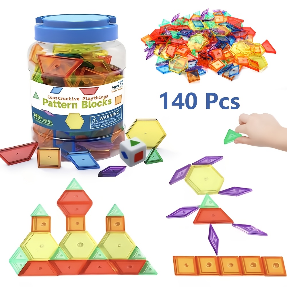 Translucent Pattern Blocks for Educational Light Table Play