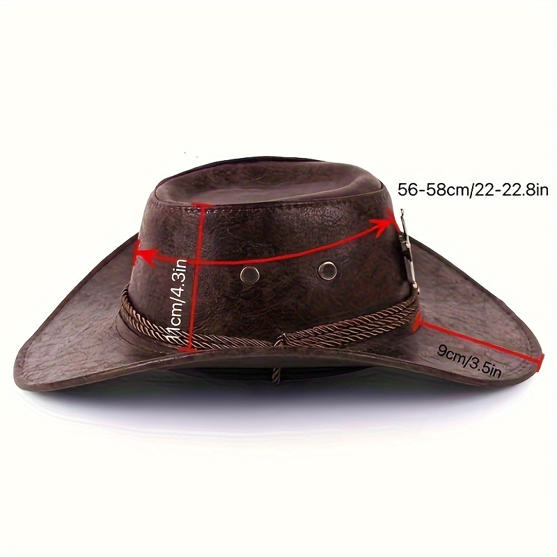 British Style Western Cowboy Hat Raffia Rider Hat For - Temu