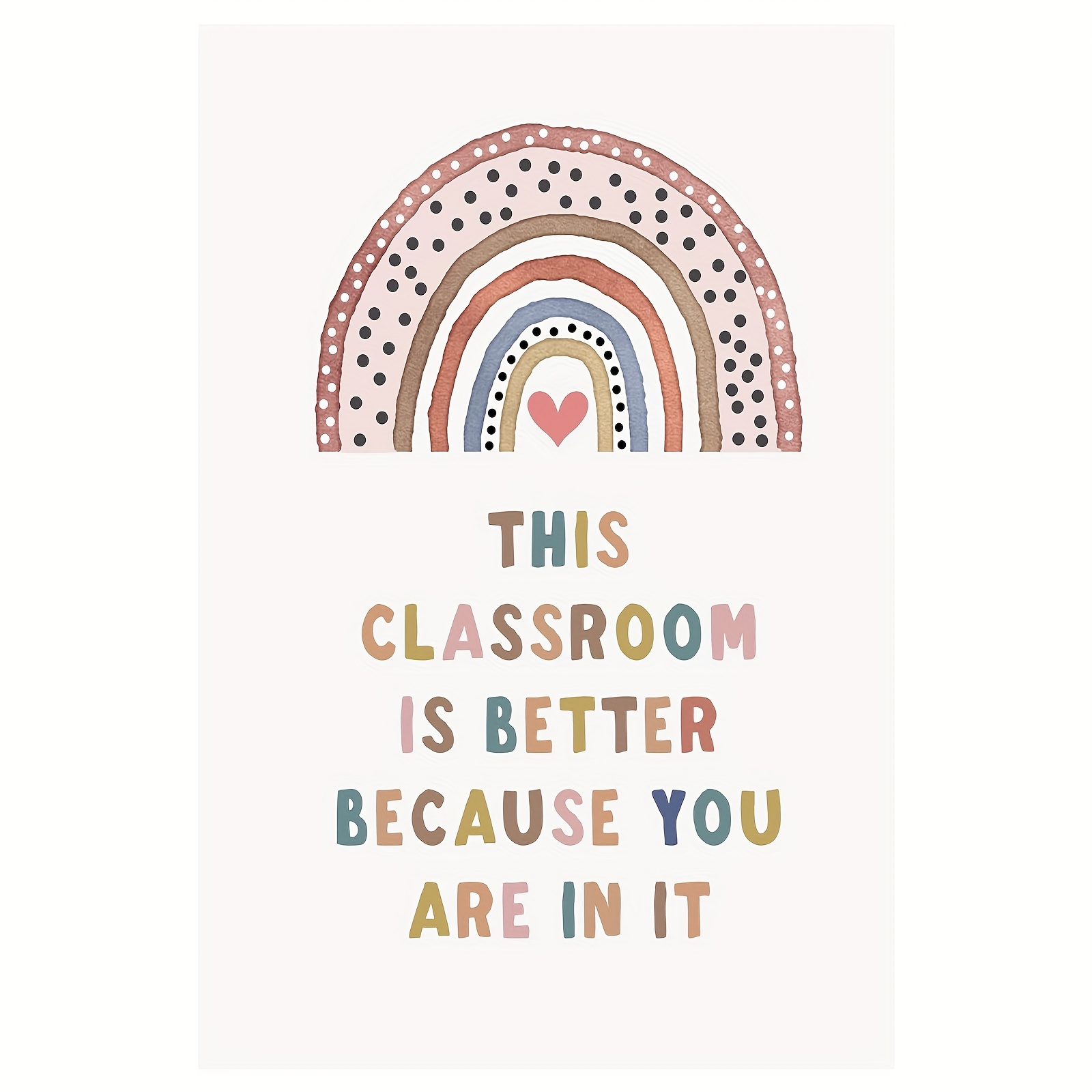 Welcome To Our Classroom, Boho Classroom Decor, Classroom Sign, Rainbow Wall Decor, Back To School, Teacher Gift, School Wall Art, Classroom Print