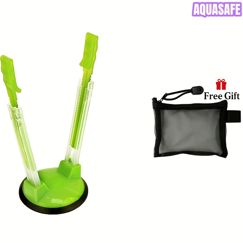 TEMU Ensemble de 2 pièces, 1 support de sac de rangement et 1 sac de rangement, support de sac de réfrigérateur, support de rangement réglable pour
