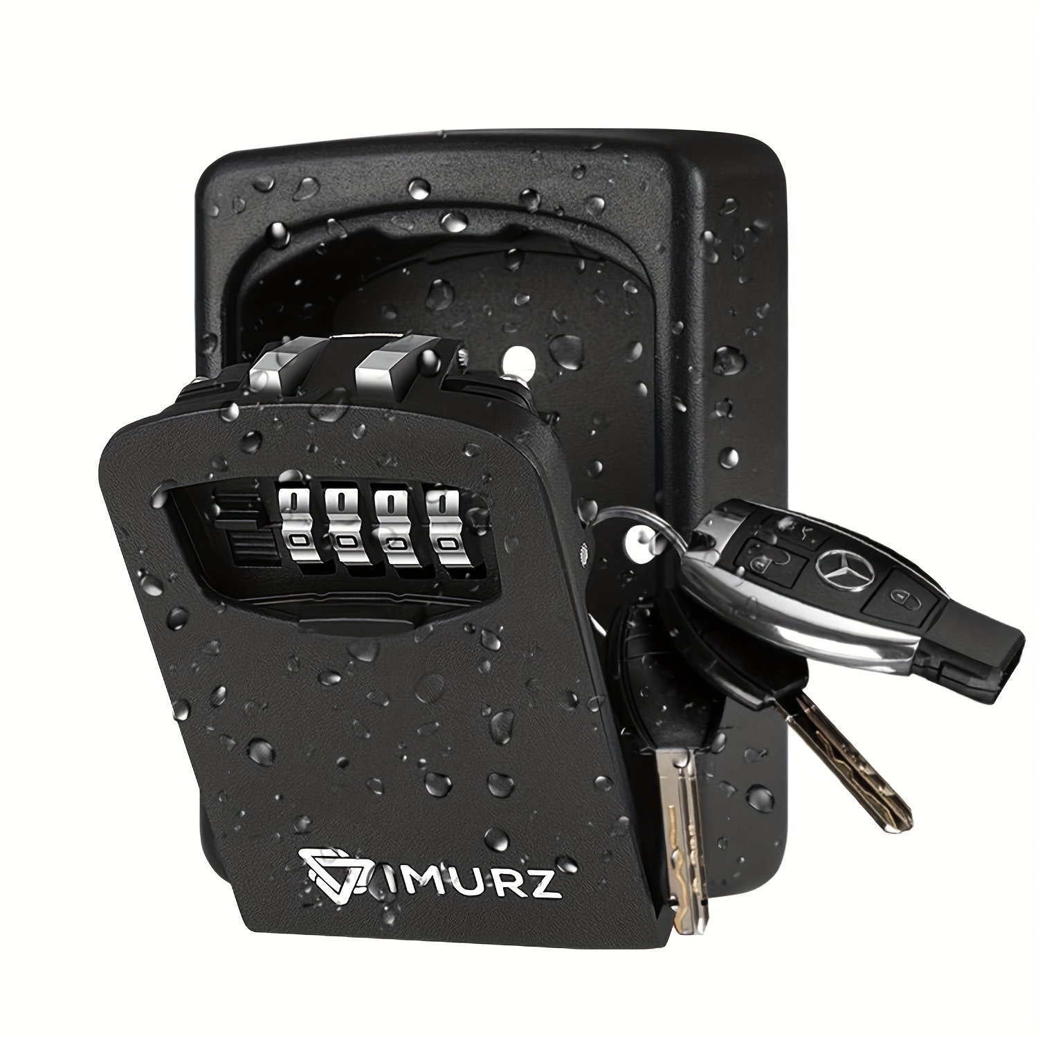 

Waterproof And Rustproof Wall Mount Key Lock Box With 4 Combination Code