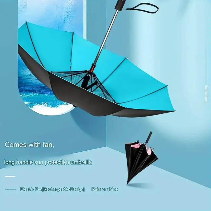 ren hui 3 in 1 with fan mist spray sun protection lightweight portable ideal for outdoor activities modern durable umbrella Product details 1