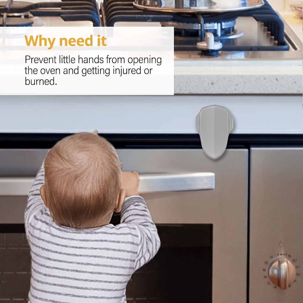 2pcs Oven Lock and Cabinet Lock Set, Baby Safety Locks for Kitchen