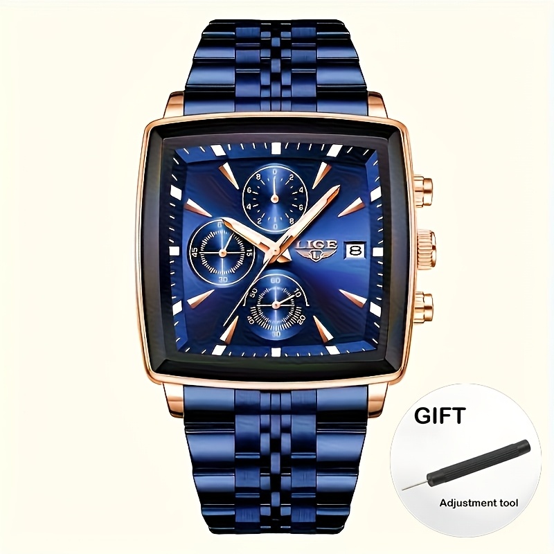Image of The Lige 2025 Men's Lightweight Watch, Along With Its Perpetual Calendar And Stylish Quartz Design, Makes An Ideal Holiday Present