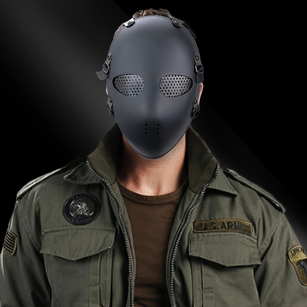 

Tactical Mask - A Full Face Protective Warrior Mask Used For Outdoor Camping Role-playing Live Cs Simulation Competitions And Movie Props, Stage Props, Gatherings, And Cool Performances