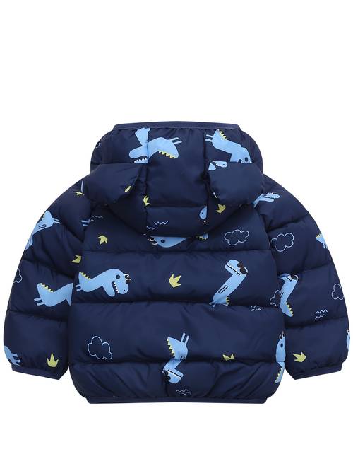 new childrens padded coat for boys and girls toddlers and babies warm padded coat autumn winter cartoon dinosaur padded jacket outerwear
