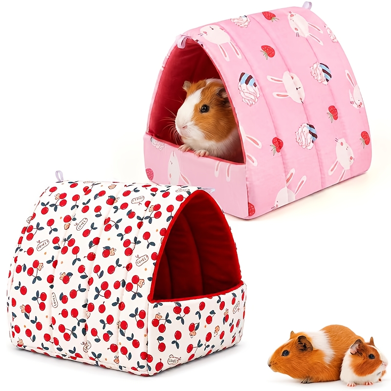 Heatable Washable Guinea Pig Bed House with Removable Pad