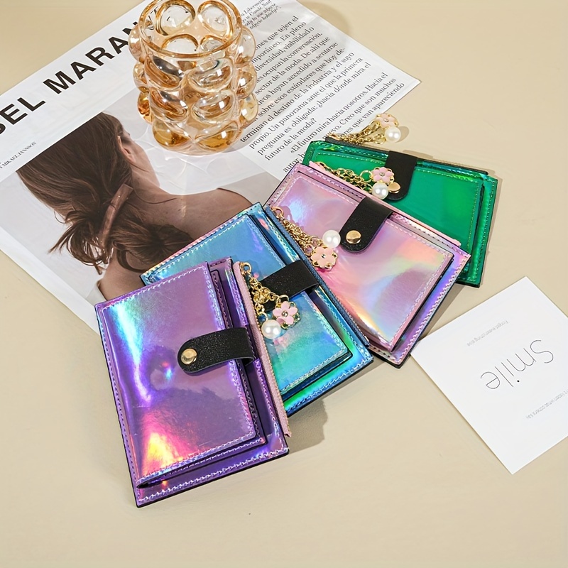 holographic card case 2024 new womens ultra thin card case lacquered