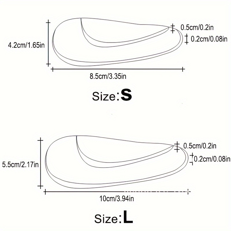 COSYLEE Silicone Arch Support Insoles - Washable & Reusable, Comfort Foot Cushions for Shoes and Boots