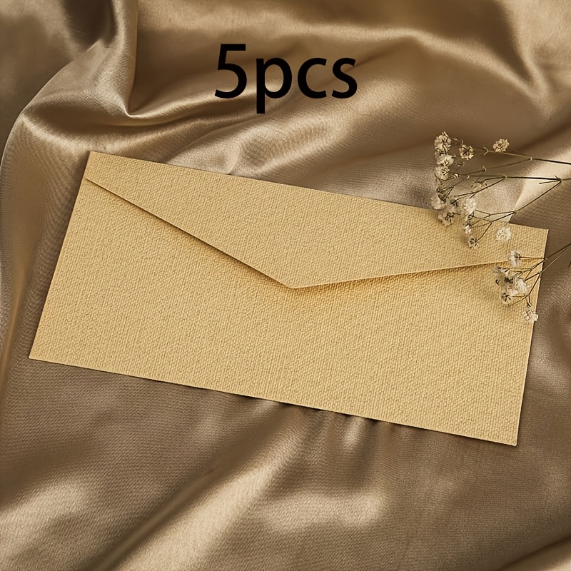 5pcs Set, Thickened Jute Envelopes, 22*11cm/8.66*4.33in, For Christmas, Valentine's Day, Halloween, Birthday, And New Year Party Supplies