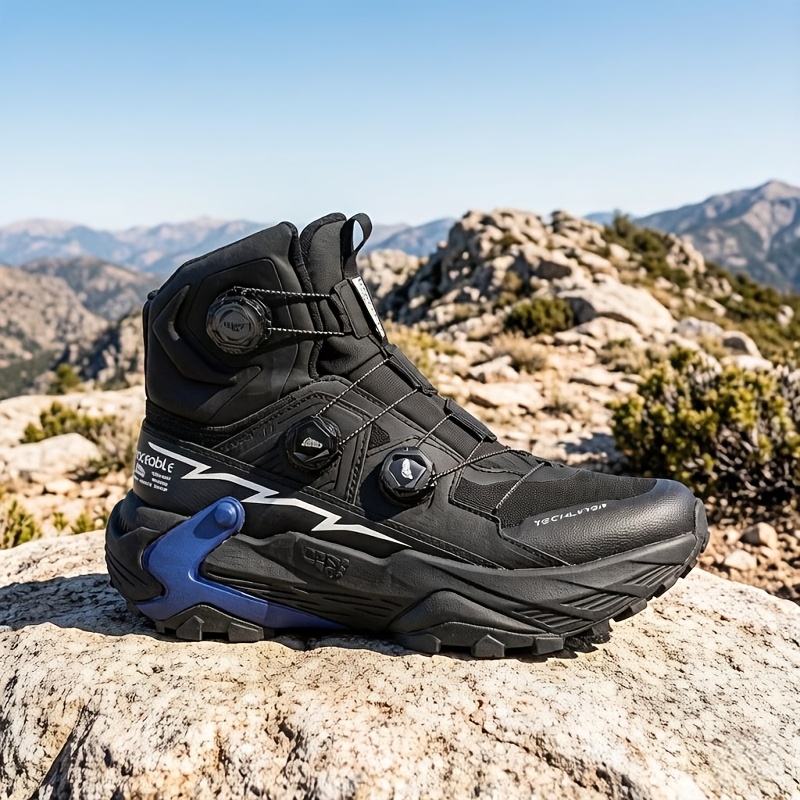 [Sneakers] Men'S Outdoor Shoes Boots Anti-Slip Shock Absorption Mid-High Cut Casual Shoes Comfortable Trail Running Shoes Fashion Sports Running Shoes Men Shoes