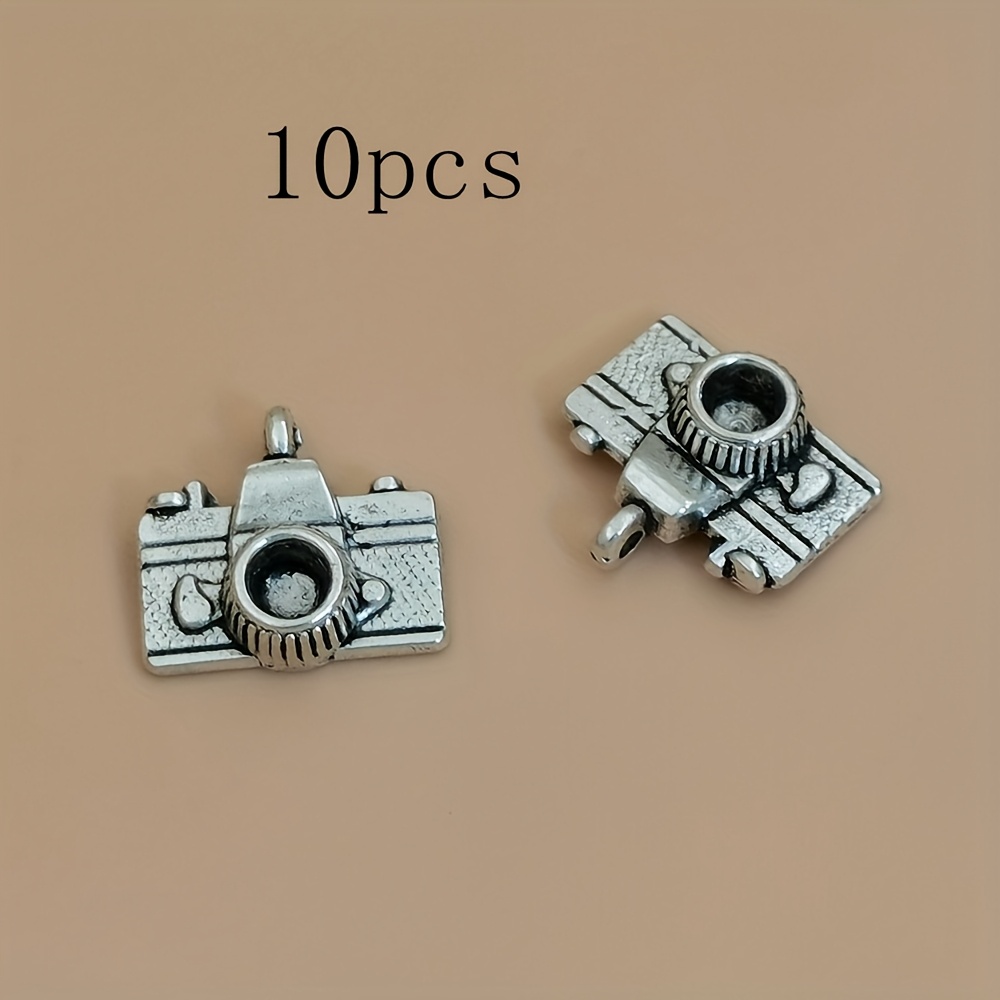 10pcs Charms Camera Pendant Jewelry Making For Necklace Bracelet Craft Findings Supplies Making (ancient Silvery) A-048