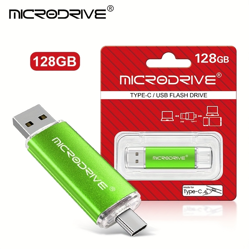 TEMU MICRODRIVE USB de Interfaz 128GB 64GB Universal para Teléfonos y Computadoras, Transferencia Rápida de Archivos/Videos/Fotos, Múltiples