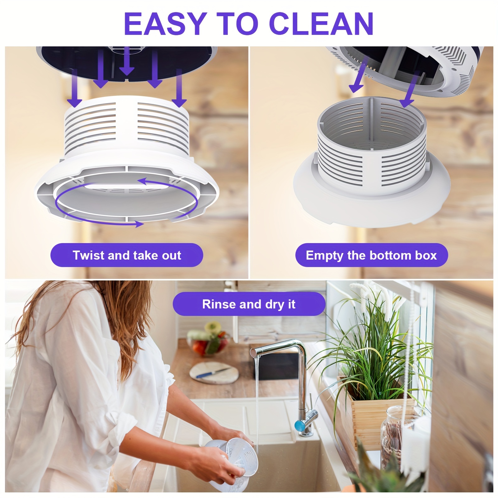 1pc electric mosquito light usb rechargeable insect killer 2 in 1 bedroom portable mosquito killer   insect trap lamp outdoor for moths   fruit flies home restaurant garden backyard details 3