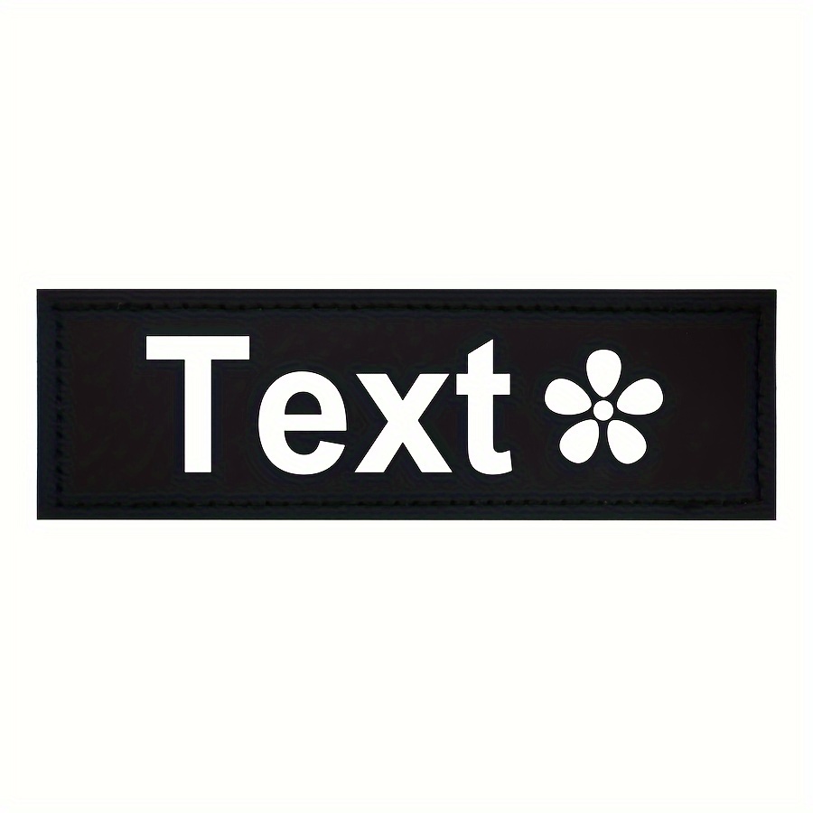 TEMU [custom] 2pcs/lot Multicolor Font Pet Chest Back Harness Leather Label Patch Personalized Name Etc. Information Dog Chest Back Accessory Outdoor