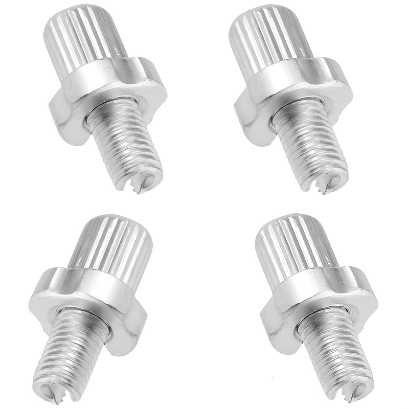 TEMU 4pcs M7 Brake Lever Adjuster Screws, Black/silvery For Bicycle Adjusting Screws, 7mm Aluminum Alloy Bike Brake Cable For Bicycles Mountain Bikes