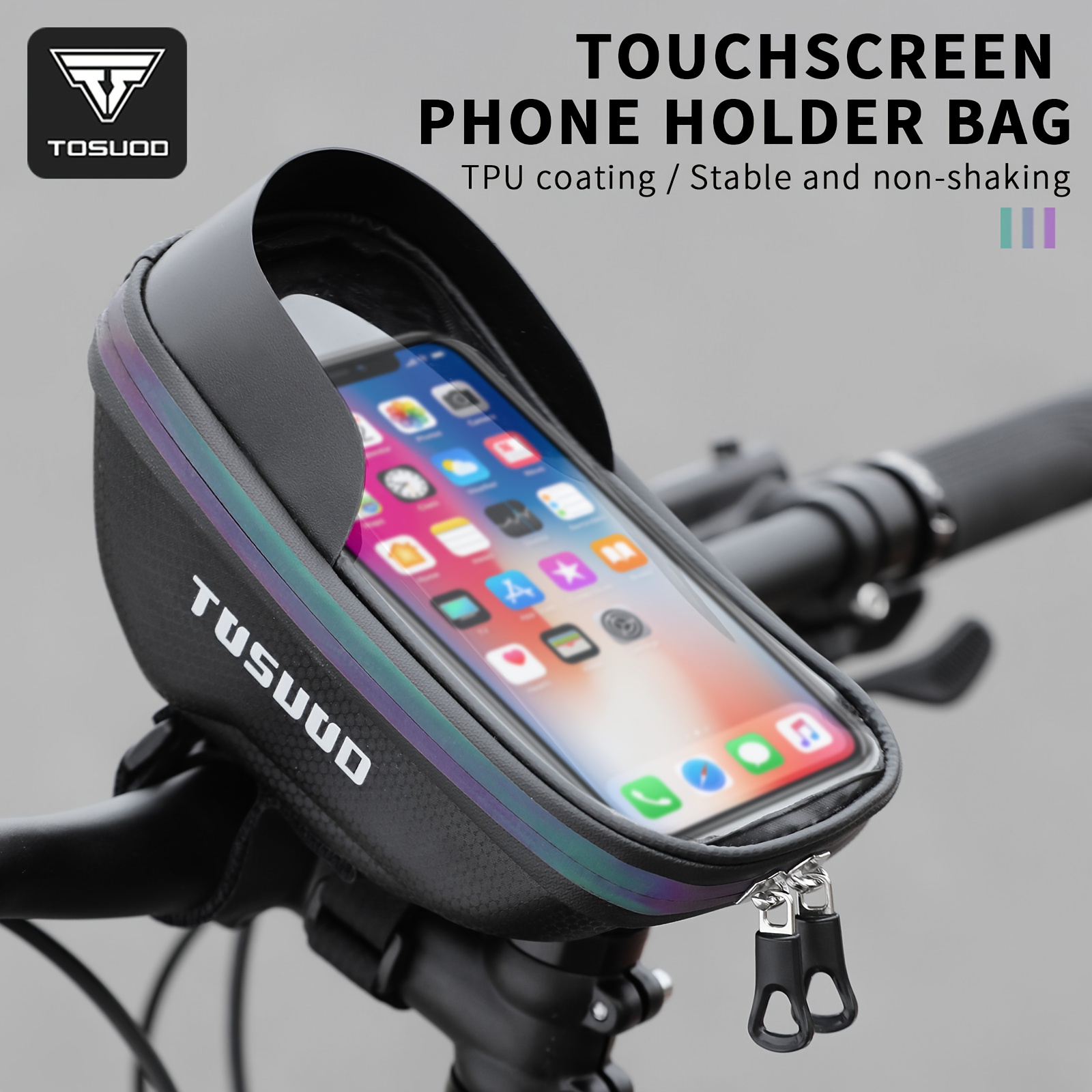   bicycle handlebar bag   bike front bag navigation handlebar bag cycling phone bag fits 8 inch phones