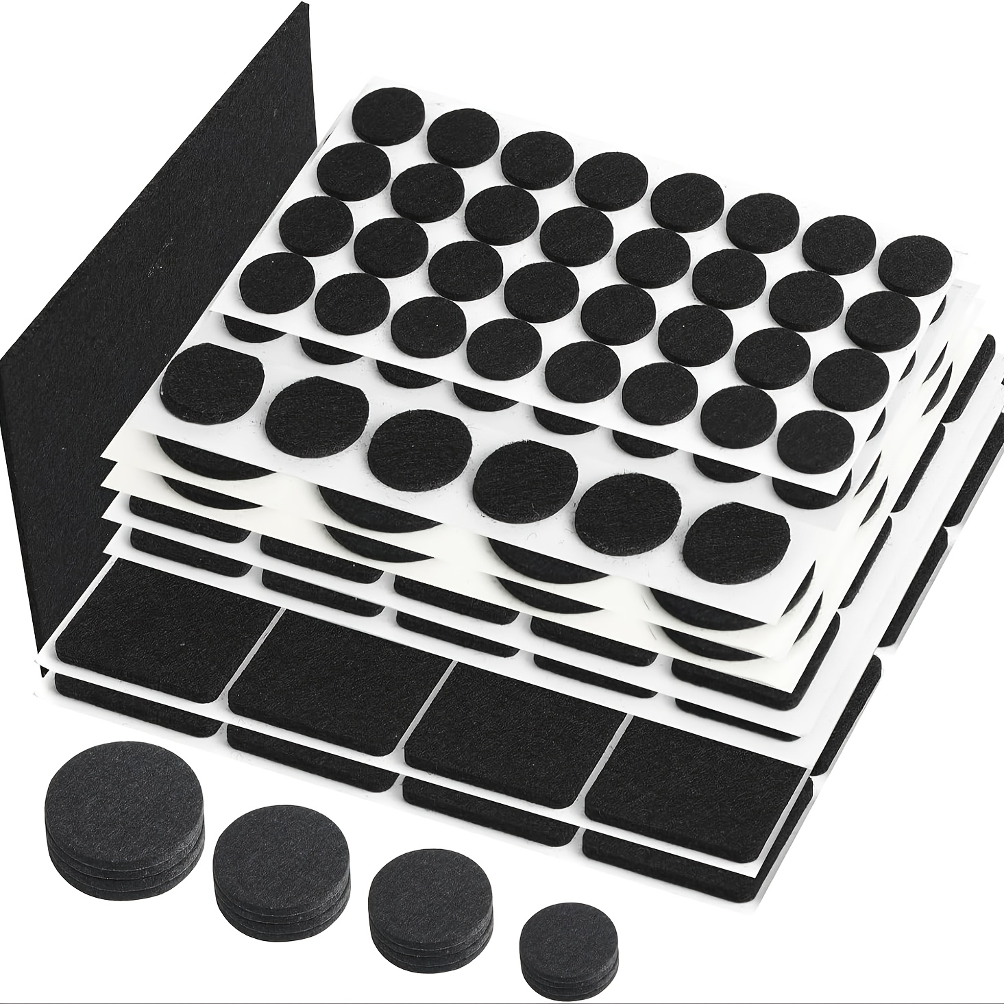 Image of 123pcs Set Of 5mm Thick Black Furniture Pads, Suitable For All Types Of Furniture Legs To Protect Floors