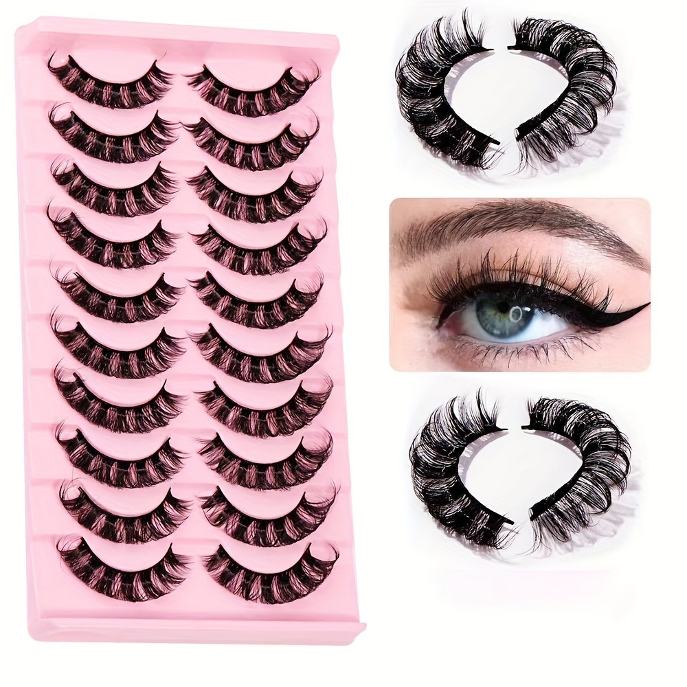 

10 Pairs Of New False Eyelashes: Dd Curling False Eyelashes - Dense And For A Holiday Look