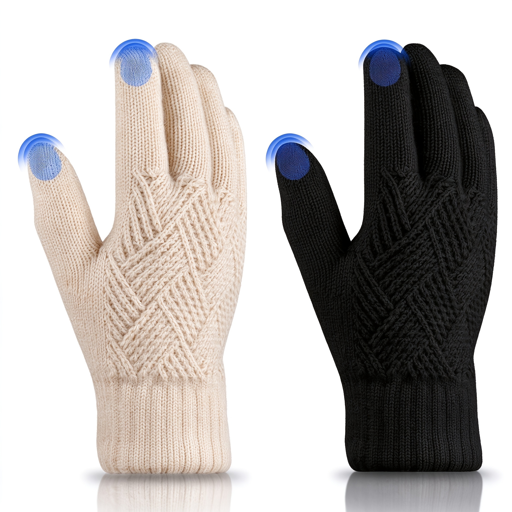 Thermal Gloves with Double-Layer Lining for Cycling