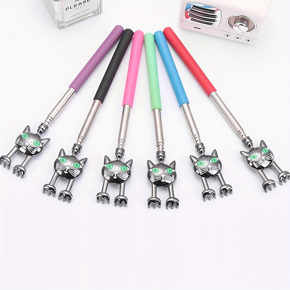 6pcs Back Scratcher Set, Stainless Steel Telescopic Design, Portable And Durable, Ideal For Personal Use Or As A Gift