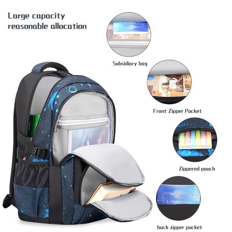 6 in 1 backpack leather Large Genuine Leather Backpack Purse