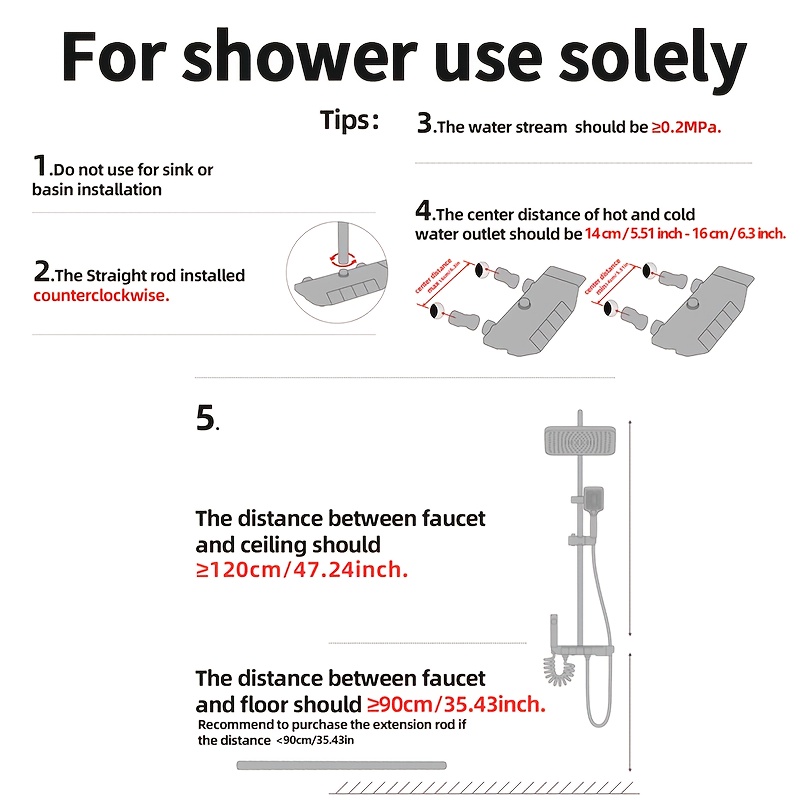 BDBX Matte Black Shower System with Square Rain Shower Head