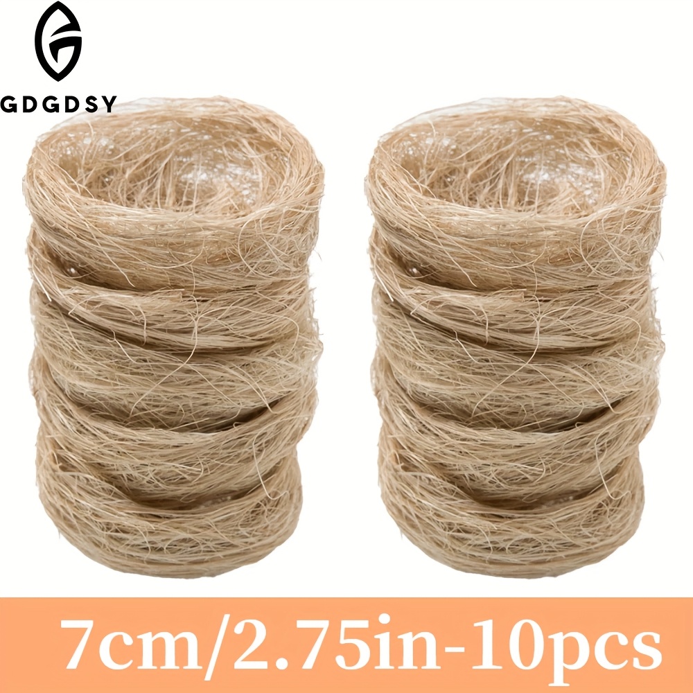 Simulation Bird Nest Artificial Bird Houses Garden Nature Art Craft Decoration(10pcs 2.75in)