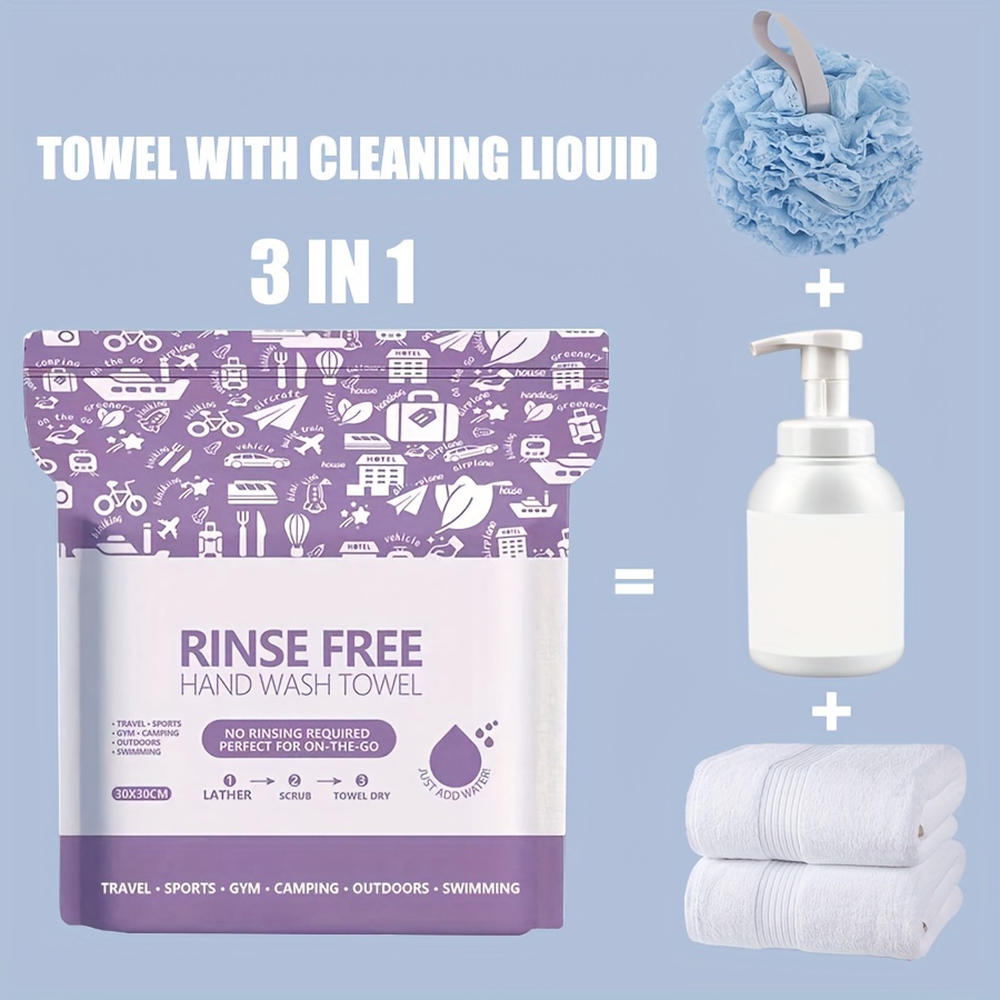 

25-pack Disposable Hand Wash Towels, 30x30cm, -free, Quick Dry, No Showers Required, Ideal For Travel, Camping, Swimming, Gym - Konjac Material