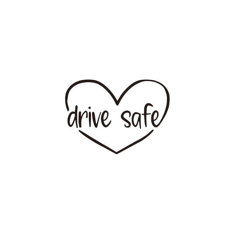 Car Sticker, Rearview Mirror Sticker, Heart-shaped Sticker, Side Mirror Sticker, High-quality Vinyl, Weatherproof Sticker, Safety- Driver