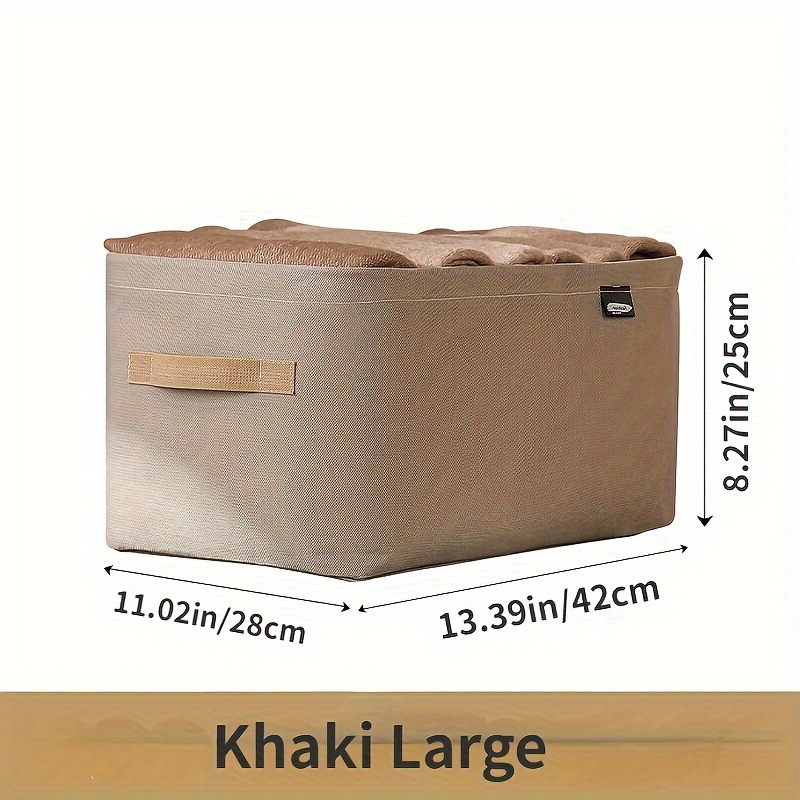 

1pc Fabric Clothes Storage Box, Durable Pants Storage Basket For Clothes, Underwear, Towels, Space Saving Storage Organizer For Travel, Home, Dorm, Bedroom, Closet, Wardrobe